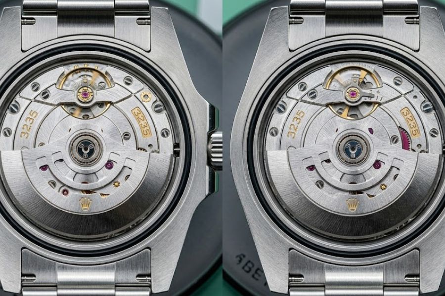 fake rolex 3235 movement balance wheel tell