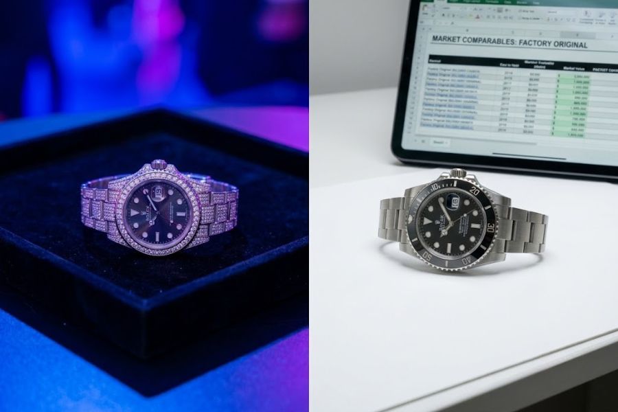 modified watch vs factory original resale value comparison